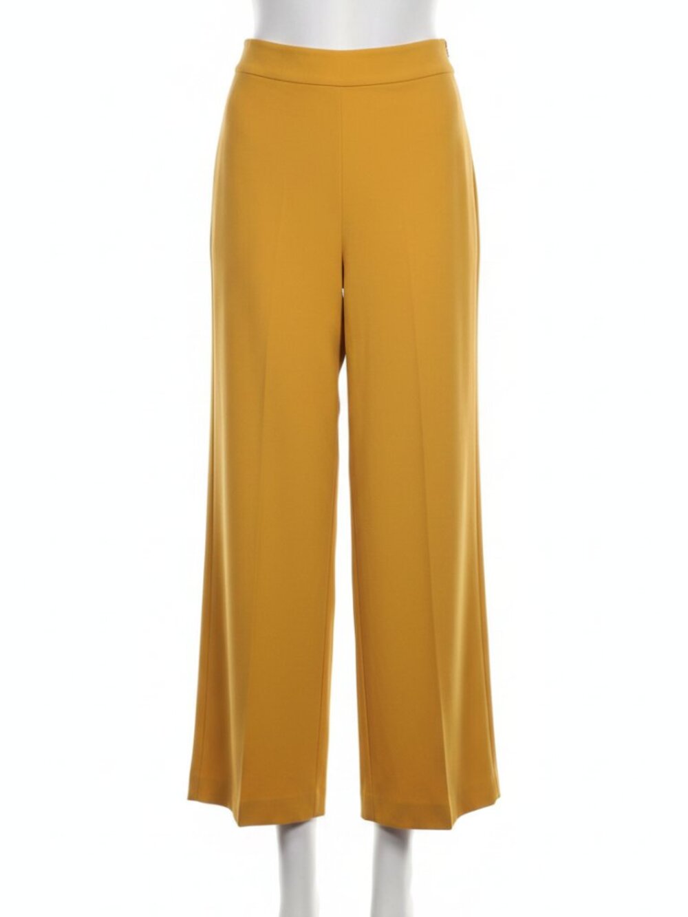 Zara Mustard Gold Wide-Leg Trousers XS • High Waist • Ankle Length